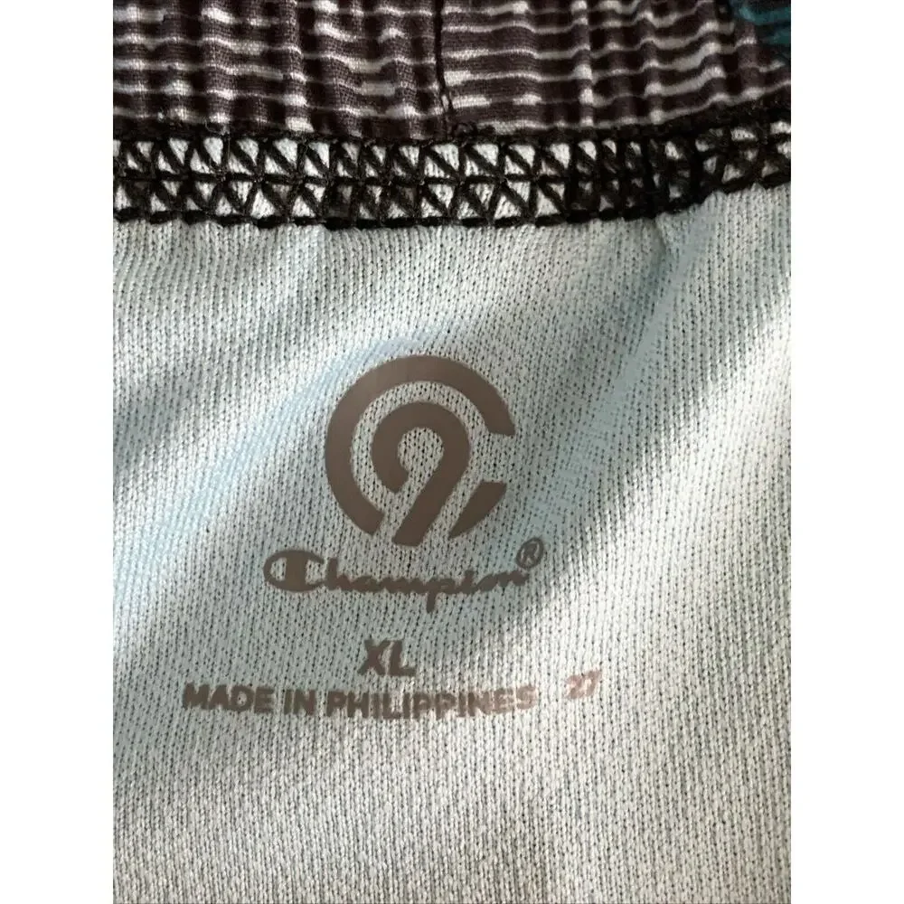 Champion Shorts Womens XLarge‎ Blue Green Elastic Waistband Brief Drawstring